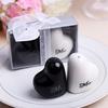 Round+Cube Ceramic Mr. and Mrs. Salt Pepper Shakers Canister Set Wedding Party Favors