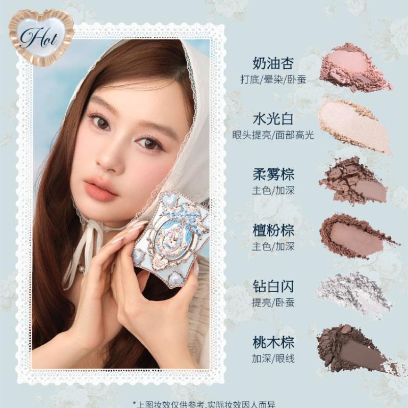 Палетка теней для век FlowerKnow Bunny Garde Series 6 Цветов Матовая Мелкий Шиммер Жемчужный Палитра для Лица Блестящие Тени для Глаз