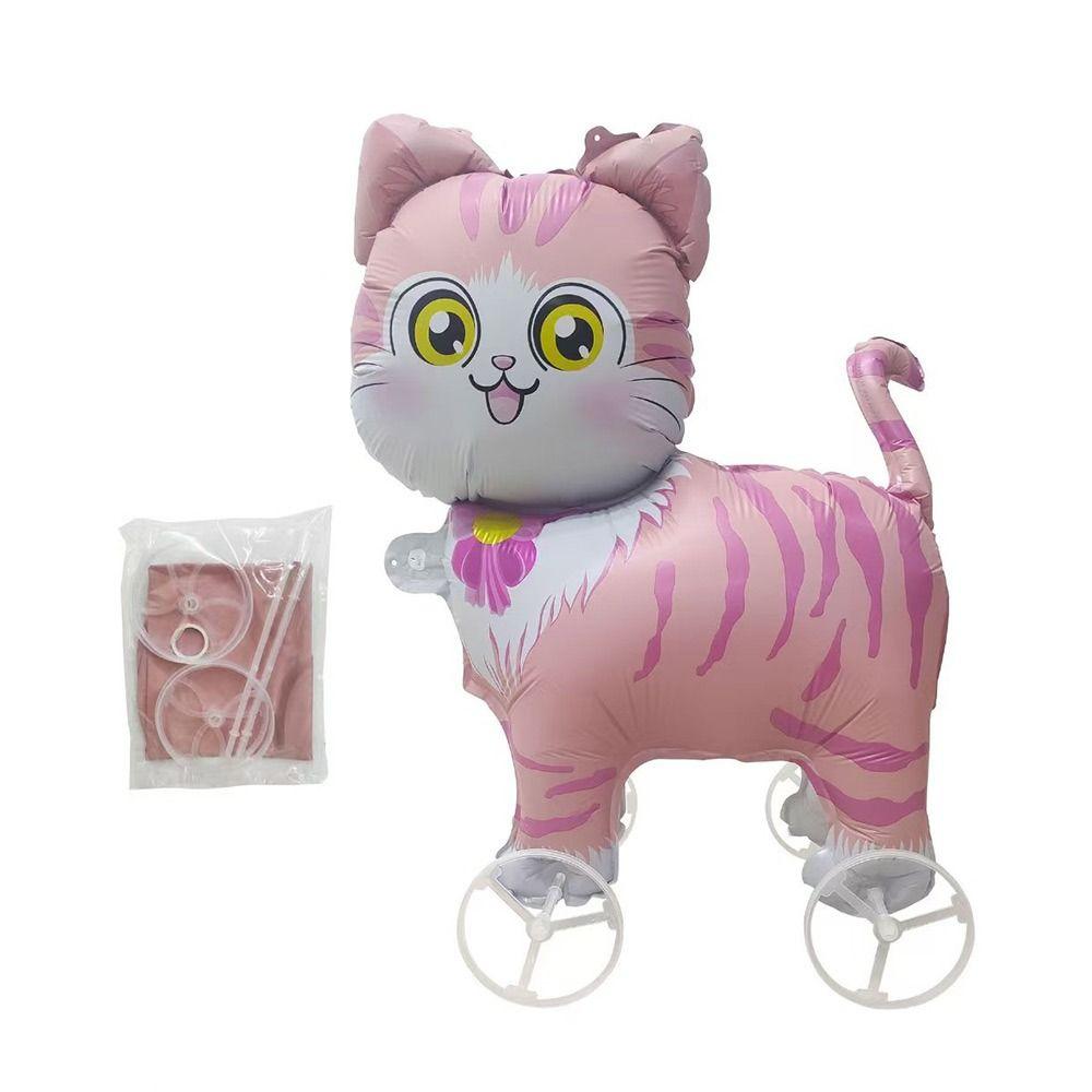 3D Дизайн Шарик-Ходунок Воздушный Шар из Алюминиевой Фольги Мультяшное Животное Фольгированный Шар Большого Размера Веревка Шкив Стоячий Шарик Праздник для Малыша