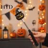 Ghost Light Decoration Halloween Party LED Glow Stick for Kids, Spooky Pumpkin No Flame Lighted Up Rod with Spring Holiday Favors Ritual