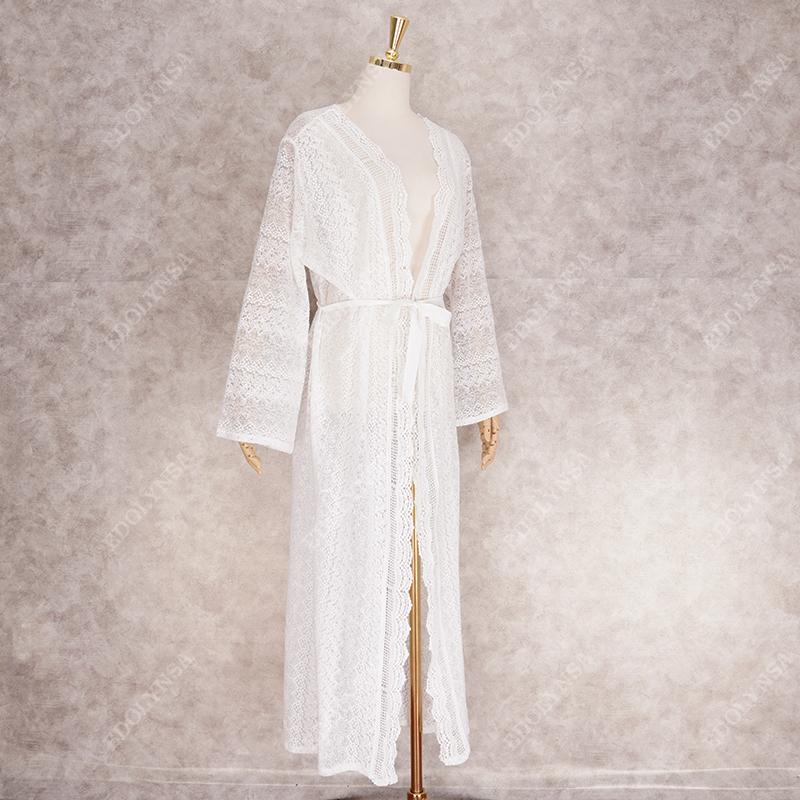 Белое кружевное сексуальное платье с открытым передом, летнее пляжное платье размера плюс, туника с высокой талией и поясом, женская пляжная одежда, длинное платье Q1301