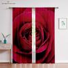 Шторы с принтом Red Rose Retro Romantic, гостиная, спальня, кухня, украшение окна, украшение дома, 2 шт.