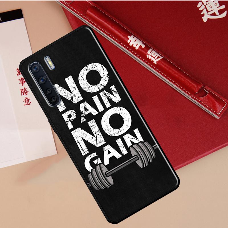 No Pain No Gain Training Case For Oppo A78 A38 A80 A60 A40 A18 A98 A58 A96 A76 A16 A94 A74 A54 A15 A17 A57 A77 A5 Pro