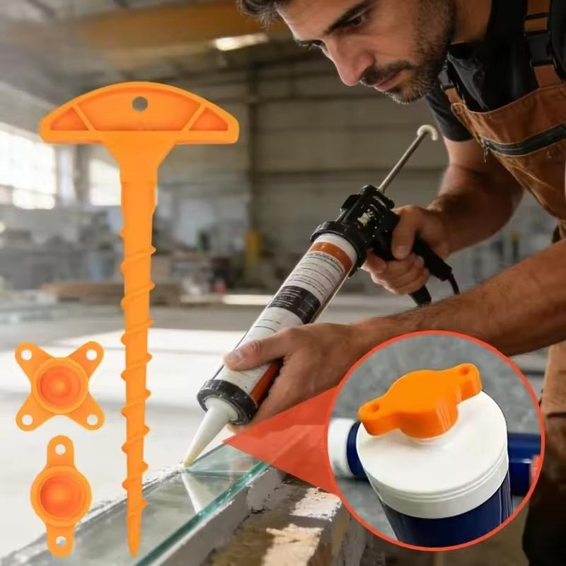 Universal Sealant Saver Cap And Glue Nozzle Cleaner, Anti-Drying Silicone Caulk Tube Cover For Standard Caulking DIY Tools