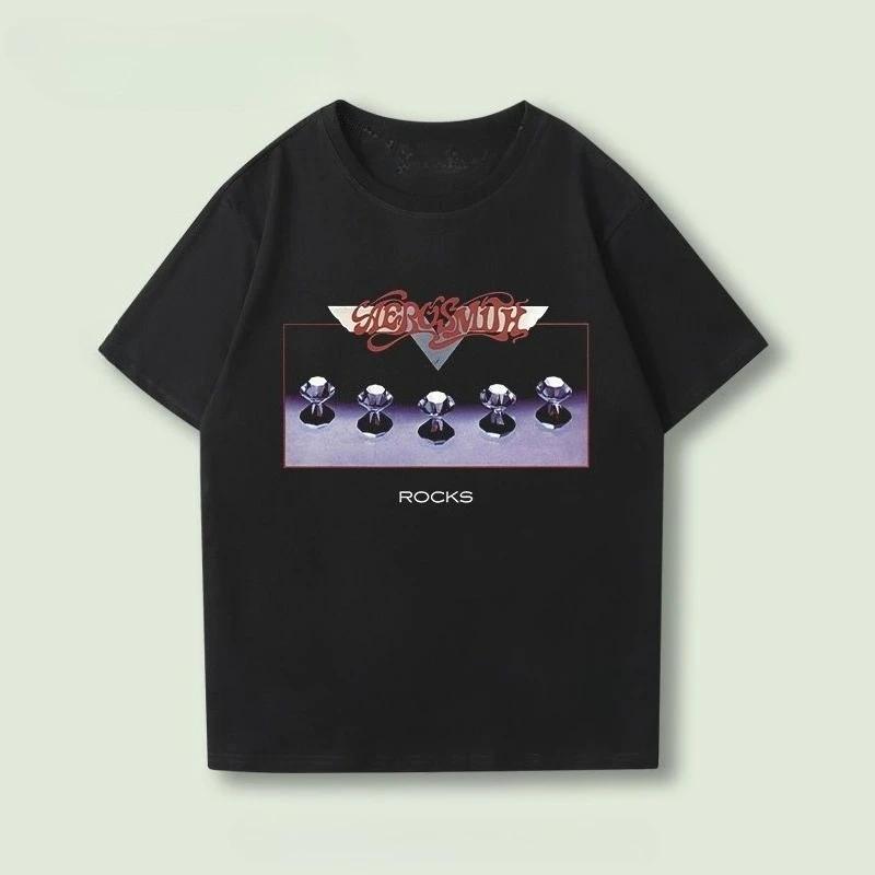 2026 Aerosmith A Shortsleeved Male Band PINK A Printed American Hard Rock Halfsleeved