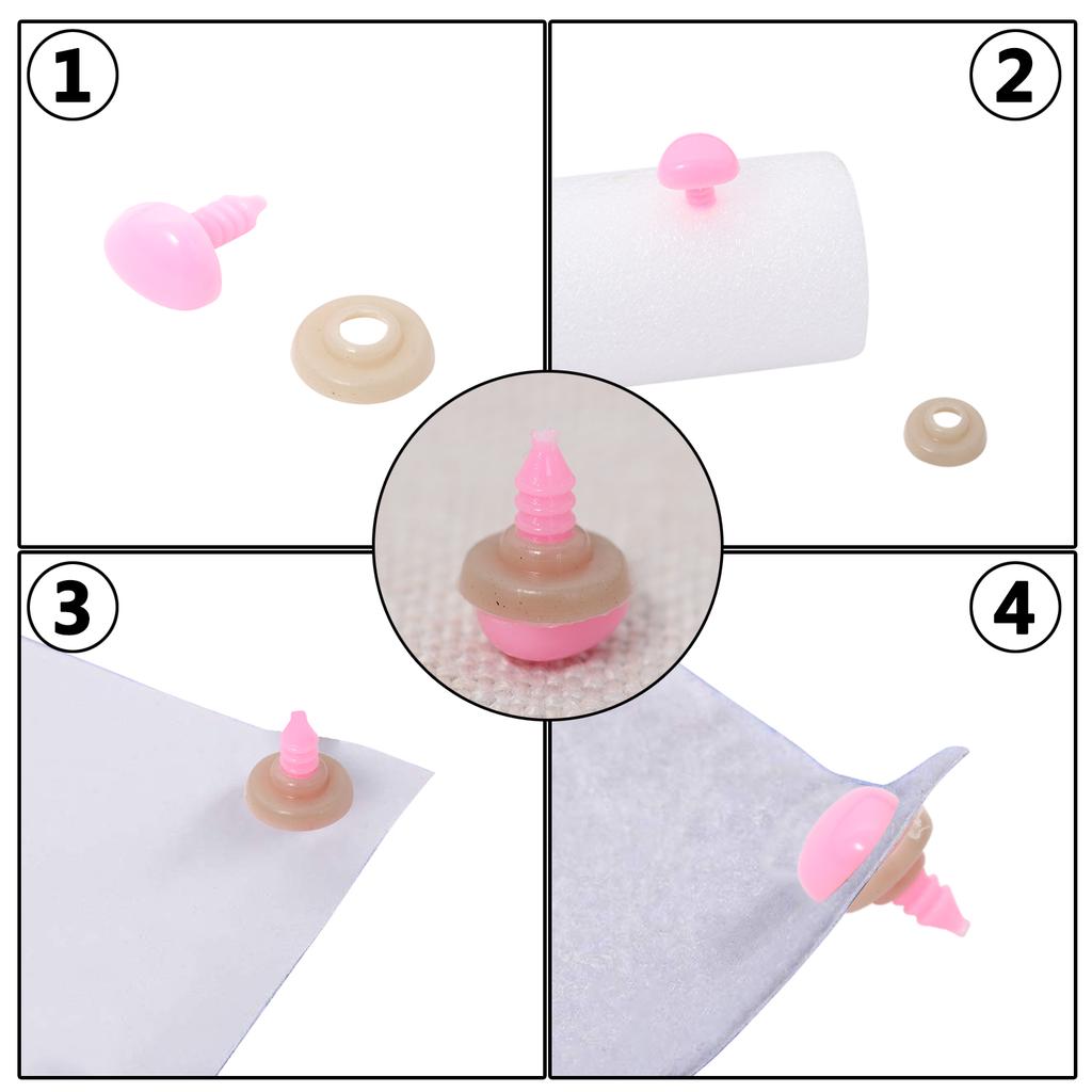 Набор 280 штук пластиковых цветных глаз и носиков для плюшевых игрушек