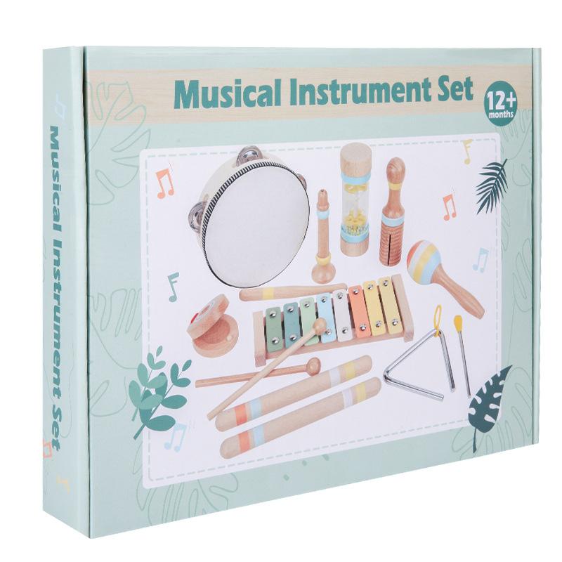 Orff Musical Instrument Combination Set Kindergarten Science Education Bell Early Education Percussion Music Rain Sound Instrument Teaching Aid Toys