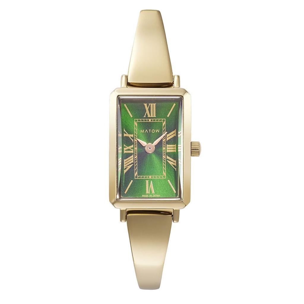 Авторизованный дистрибьютор Matou Watch Tsuki Gekka Square Gold Green mw003003 [MATOW] Женские