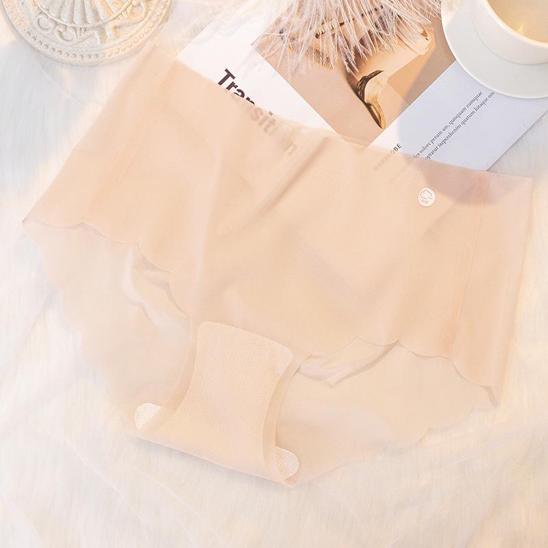 «Ультратонкие женские дышащие трусики Ice Silk со средней посадкой»