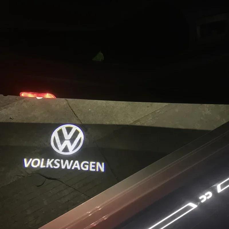 SVLHP1 4X LED Car Door Logo Projector Light Accessories for VW R Golf 5 6 7 GTI GTD GTE Touareg CC Passat B6 B7 B8 B9 C6 C7 C8 Tiguan
