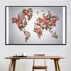 Map Theme Series Background Fabric-World Map,Art Prints Posters Travel Supplies,for Classroom,Home,Office,Classroom Decor
