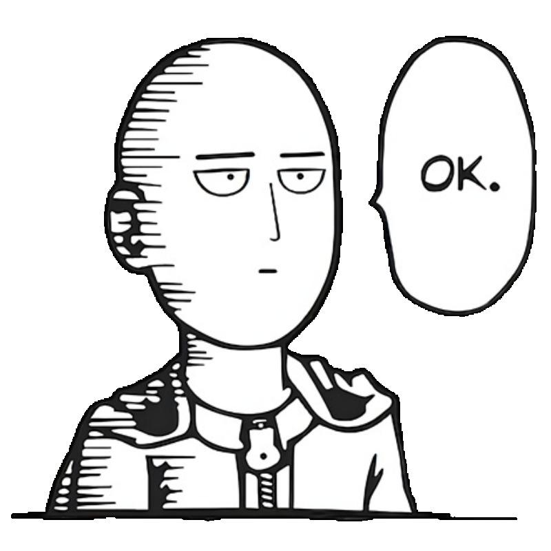 Черная футболка с графическим принтом персонажа One Punch Man и текстом «Ok» для повседневной носки