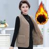 Women Vests Waistcoats Autumn Winter Button Lamb's Fleece Vests Sleeveless Jacket 5XL Large Size Button Coats Trendy Outwear