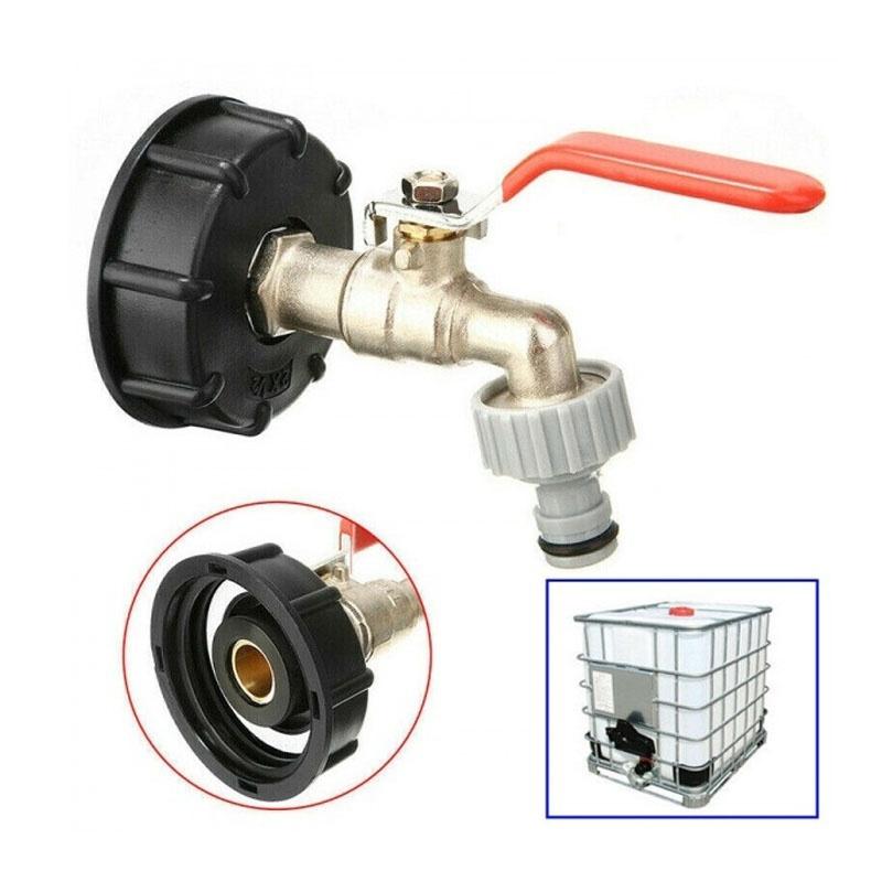 Новый адаптер IBC S60X6 с выпускным краном 1/2 для дождевой бочки и резервуара для дождевой воды