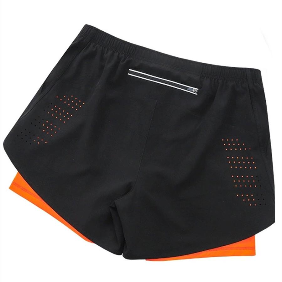 Мужские шорты 2-в-1, двухслойные, со встроенным карманом, быстросохнущие, подходят для занятий в спортзале, фитнесом, пилатесом, спортом на открытом воздухе, бегом, теннисом, бадминтоном