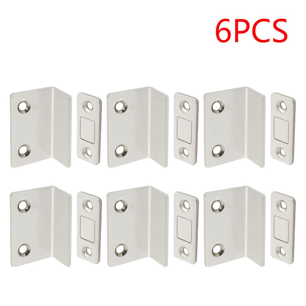 1-10PCS Ultra Thin Latch Cupboard L Type Door Closer Cabinet Catches Door Stopper Furniture Fittings Strong Magnetic Door Closer