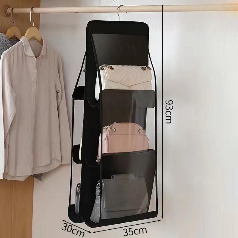 Hanging Handbag Organizer Storage Bags for Women Handbag Bag Hanger Transparent Home Closet Clothing  Dust-proof Organizer