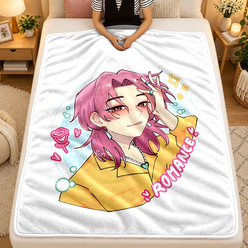 Flannel BlanketKpop Demon Hunters Warm Soft Throw Blanket for Indoor Sofa Bed Living Room Use