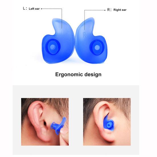1 Pair Bath Earplugs Easy To Wear Professional Non-slip Perfect Fitting Soft Assisted Swimming Comfortable Swimming Earplugs