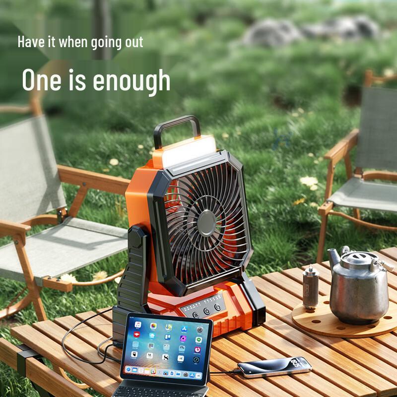 Jiaxiu Outdoor Camping Fan with LED Light