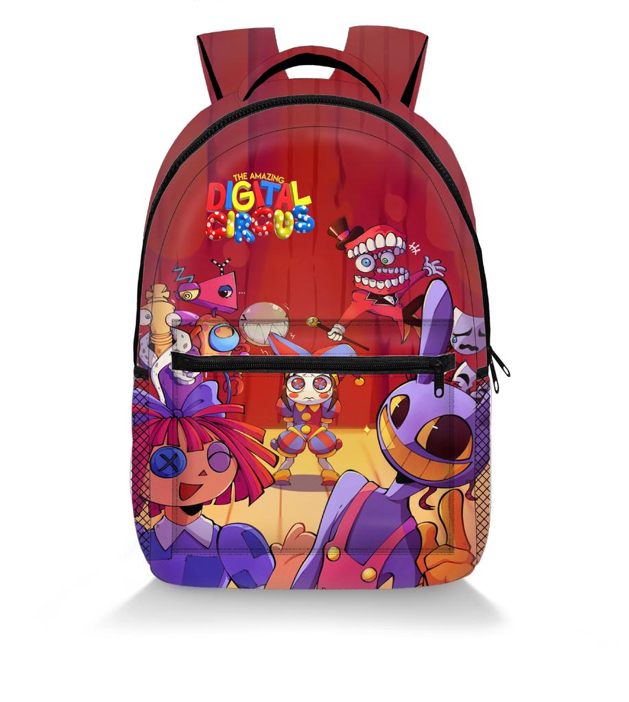 2024 3D Cyber Circus School Backpack for Teen Boys Students the Amazing Digital Circus School Bag