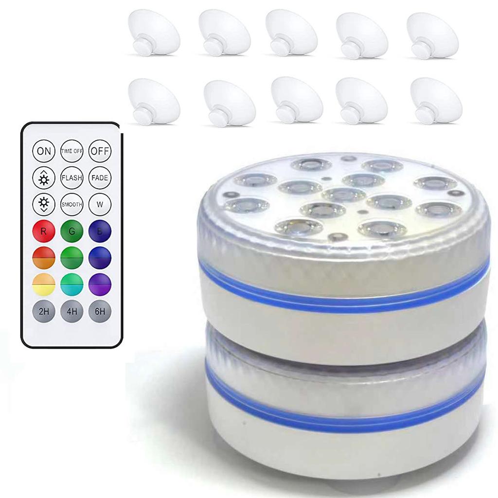 RGB светодиодный погружной светильник, подводный ночник, на батарейках, садовый светильник для бассейна, для свадебной вечеринки, вазы, чаши