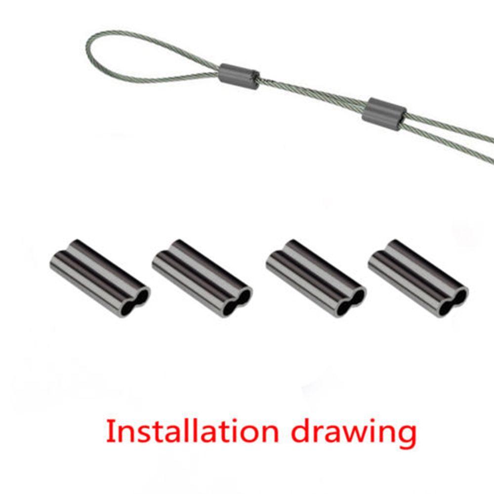 Высококачественные овальные двойные медные трубки обжимные гильзы для нержавеющего троса трубки для рыболовной лески