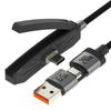 180 см Длинный плетеный USB Type-C 2-в-1 Кабель для передачи данных Быстрая зарядка со встроенной подставкой-держателем для нескольких устройств