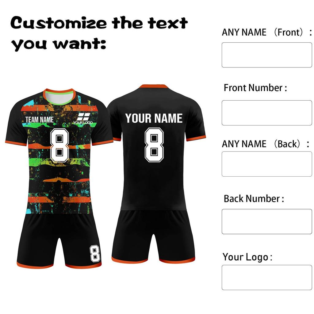 Personalised Shirts Kit Mens Girls With Name Number Custom Football Jerseys For Boys Training Suit