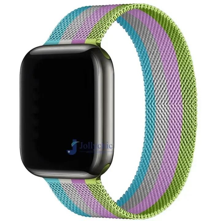 Магнитный петлевой ремешок Для Apple watch Ремешок 44мм 40мм 45мм 41мм 42мм 38мм Браслет из нержавеющей стали iWatch Серии Ultra 9 8 SE 7 6 5