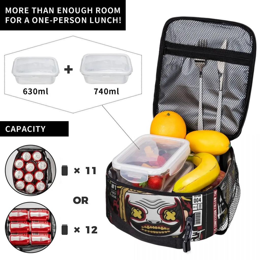 Изолированная сумка для ланча Bray Wyatt Merch Vintage The Fiend comics Storage Food Box Y2K Cooler Thermal Bento Box For School