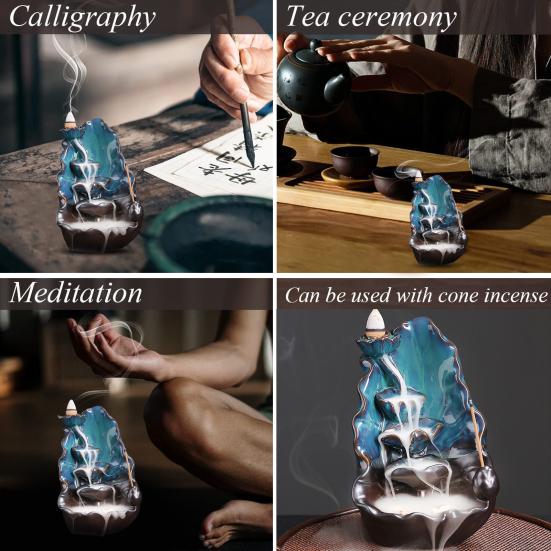 Красивый резной легкий держатель для благовоний, дымовой фонтан, водопад для рабочего стола