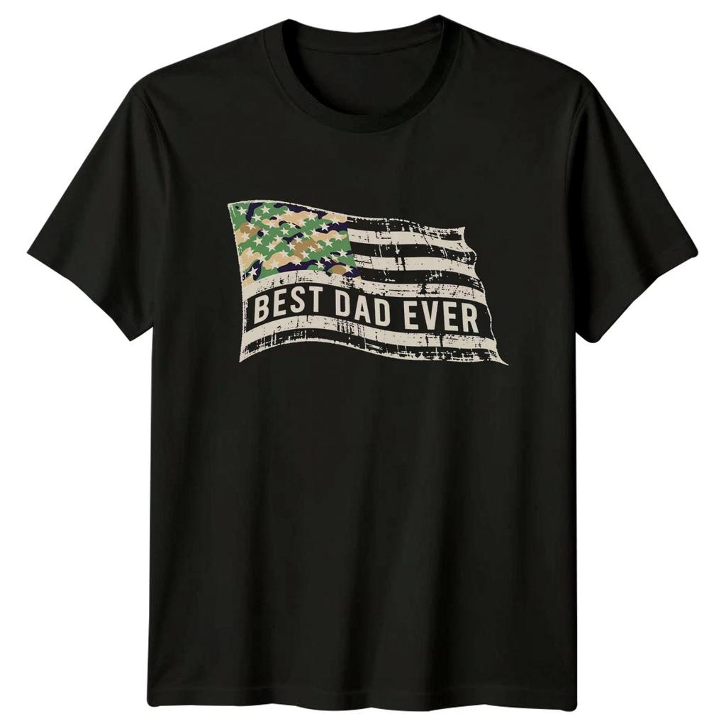 Best Dad Ever Mens T-Shirt Military Father Family Fathers Day Gift For Him