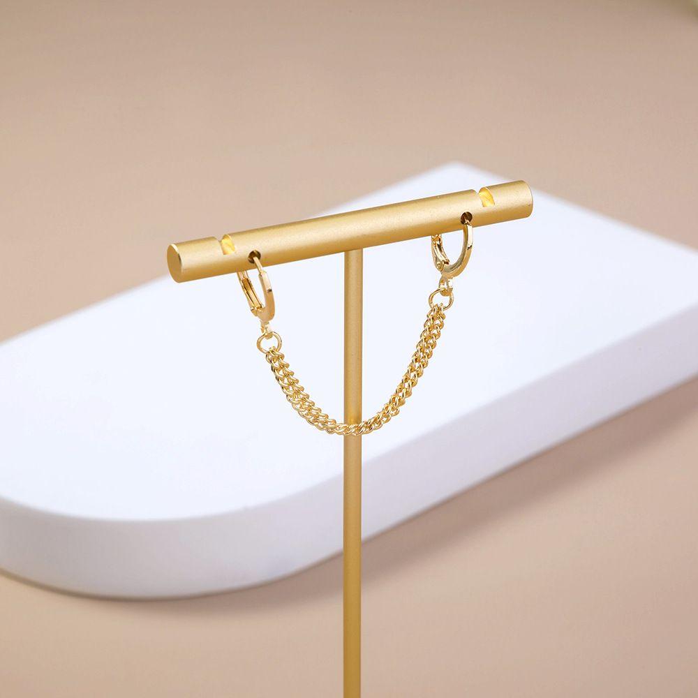 Gift Piercing Metal Punk Korean Style Hoop Earring Women Ear Buckle Ear Hook Tassel Chain Earrings