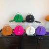 Women's Small Round Crossbody Shoulder Bags PU Leather Solid Color Female Cell Phone Sling Bag Ladies Messenger Bags