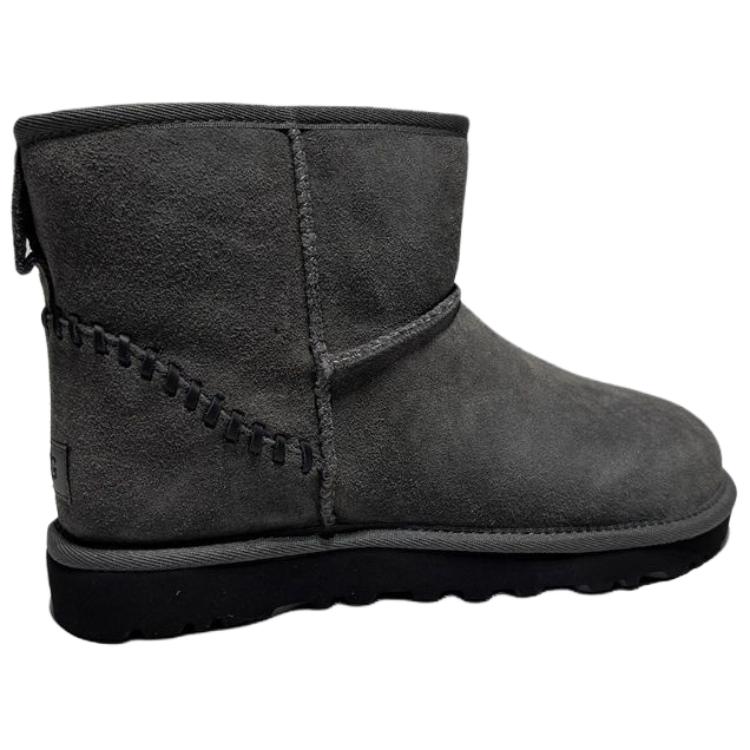 UGG Классические мини угги из овчины, теплые, универсальные, слипоны, зимние ботинки, мужские ботинки, угольный 1115565-CHRC