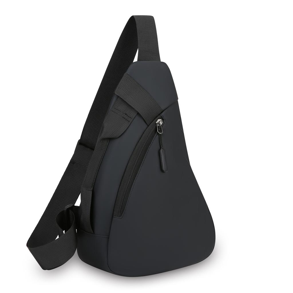 Simple Droplet Shaped Men Chest Bag Solid Color Sports Shoulder Bag Large Capacity Multifunctional Crossbody Bag Unisex