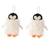 Lovely Penguin Chenille Hand Towel Quick Drying And Easy To Hang For Home Decoration Hand Towels 1PC