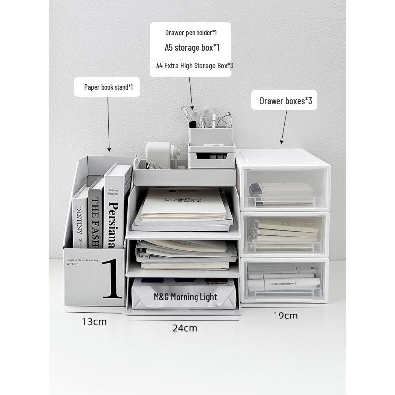 Многофункциональный настольный органайзер: Папка-органайзер формата А4, Подставка для ручек, Офисная стойка для хранения