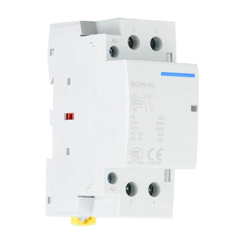24V/230V AC Contactor 1NO 1NC 2P AC Contactor Household AC Contactor DIN Rail Mount