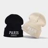 Large Version Knitted Hat Female Face Small Embroidered Letters Wool Pullover Hat Big Head Circumference Street Tide Hat