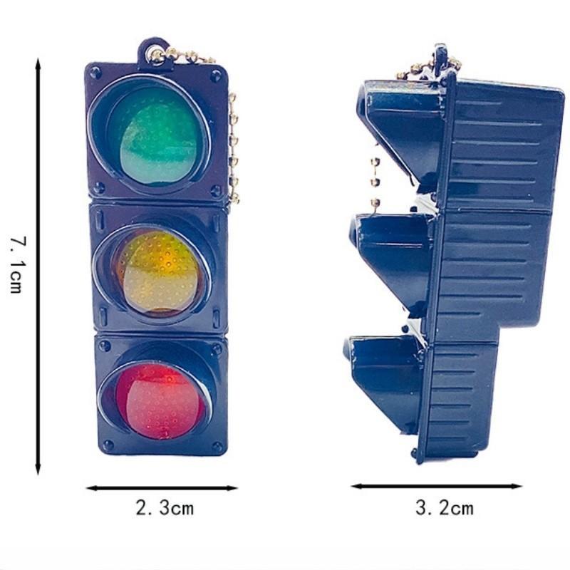 Электронный светофор металлический брелок милый мини пешеходный фонарь светодиодный светящийся брелок рюкзак подвеска
