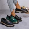 New Style Loafers Large-sized Casual Women's Shoes Thick-soled Single Shoes with Thick Heels