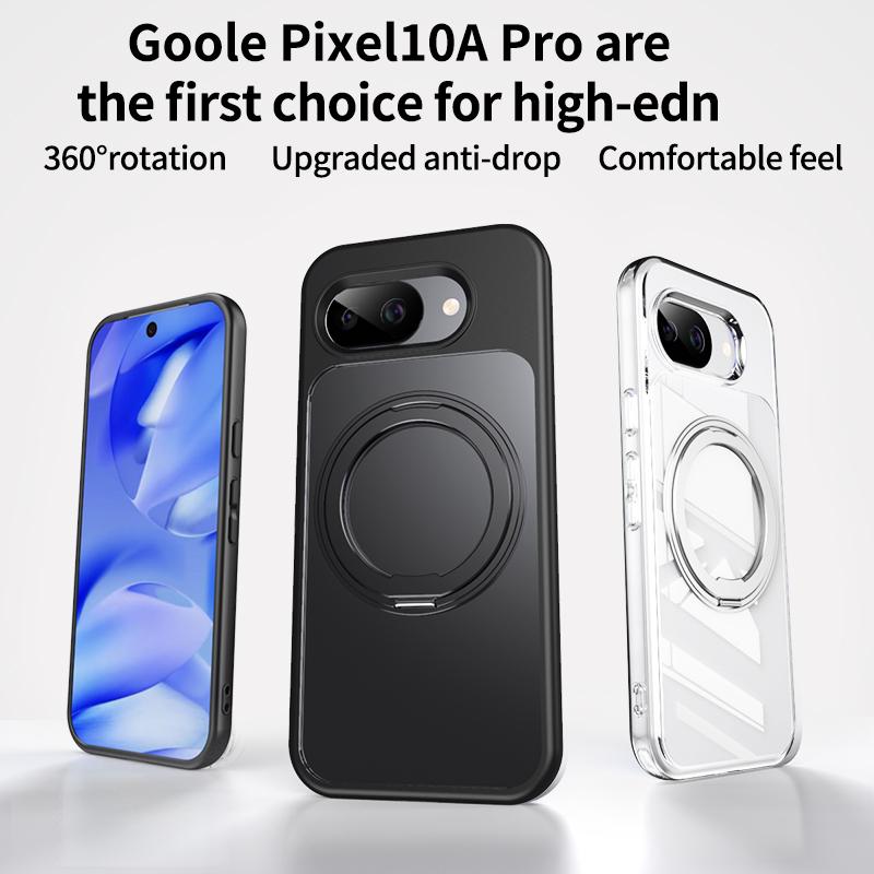 360 Вращающаяся подставка Простой бизнес-магнитный чехол для Google Pixel 10 Pro XL 9A 9 8 Удобный захват Ударопрочная долговечная крышка