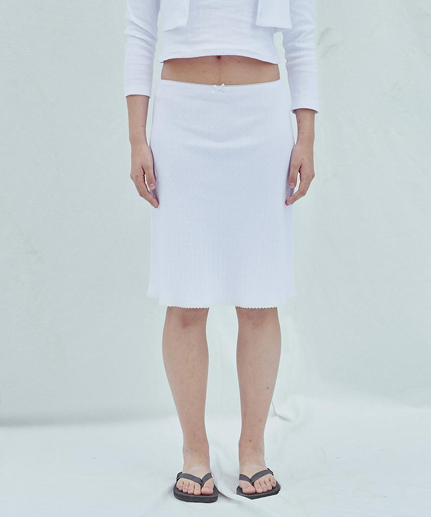 Sleepy Bear Pure White Midiskirt