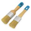 Chalk Paint Brushes for Furniture, Round Paint Brush Set 2Pcs, Wax & Stencil Brushes for Painting or Waxing on Wood, Milk Paint
