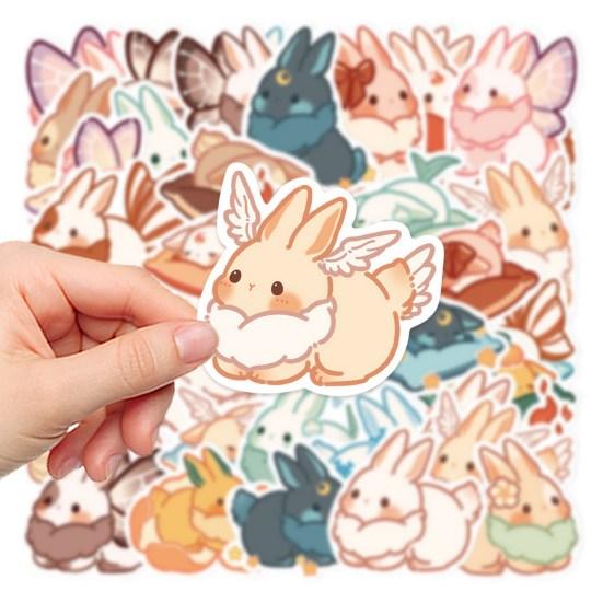 40 шт./компл. наклейка для коллажа самоклеящаяся поставка для блокнота съемная наклейка с прозрачным принтом в виде животного удобное украшение сыр кролик