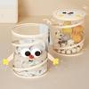 Foldable Laundry Basket For Kids Washable Cartoon Toys Clothes Shoes Storage Basket Fashion Mesh Breathable Bathroom Accessories
