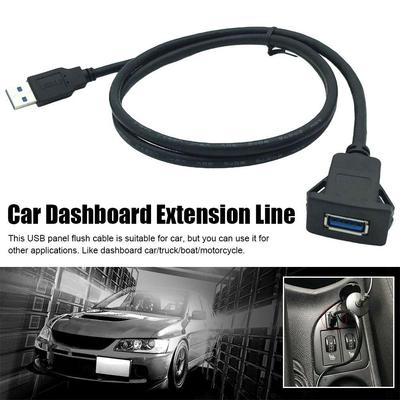 USB-кабель для панели, водонепроницаемый кабель, удлинитель для автомобильной панели, 1 м, кабель для панели приборов автомобиля, USB2.0, мужской и женский
