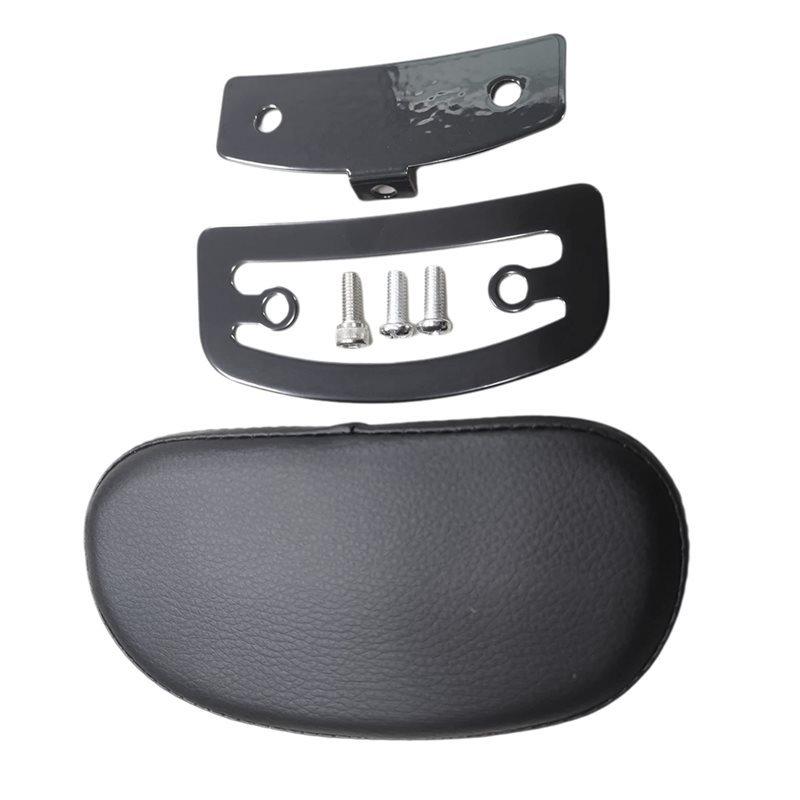 Flatlander 6" For All Models Black Mini Sissy Bar Backrest Pad With A Short Sissy Bar Center To 2-3/4 Motor